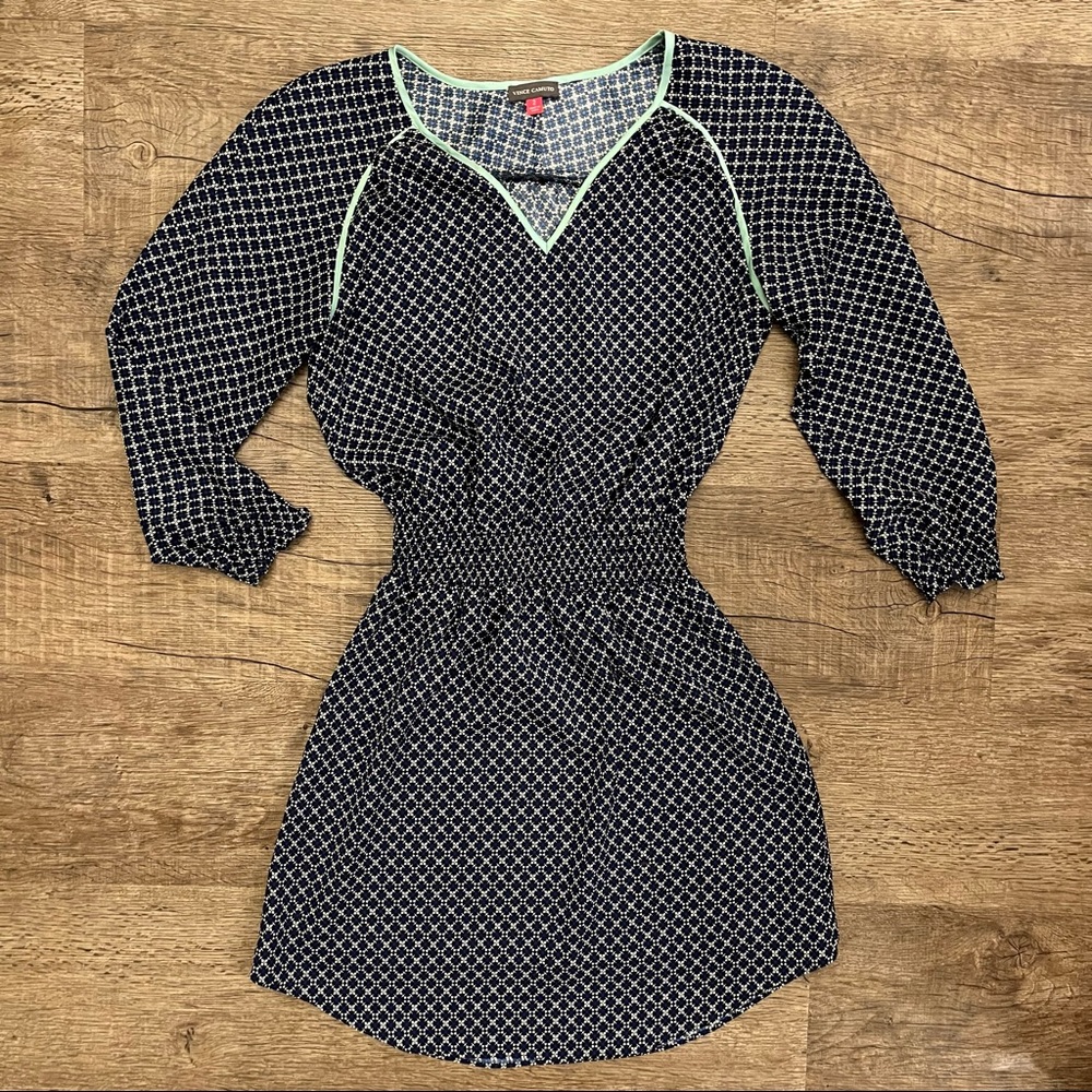 Vince Camuto Geometric Print Cinched Waist Dress - 2